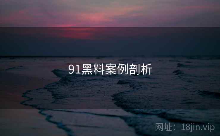 91黑料案例剖析